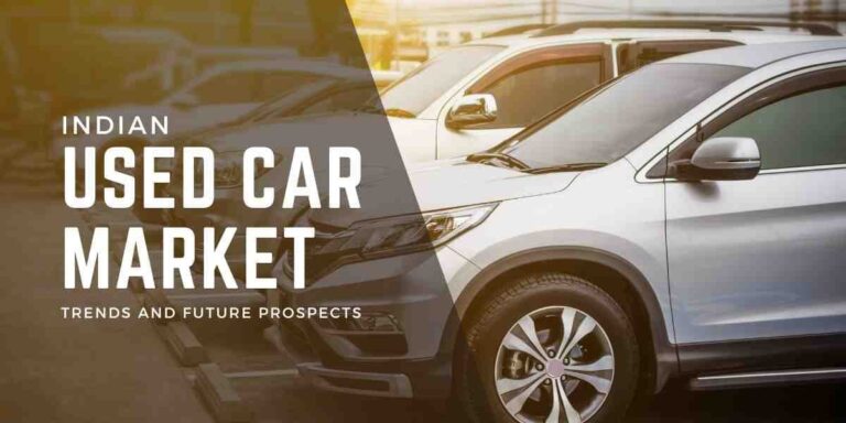 Graph showing trends and future prospects in the Indian used car market, including growth statistics and market analysis.