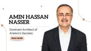 Amin Hassan Nasser, CEO of Aramco, delivering a speech at an industry event
