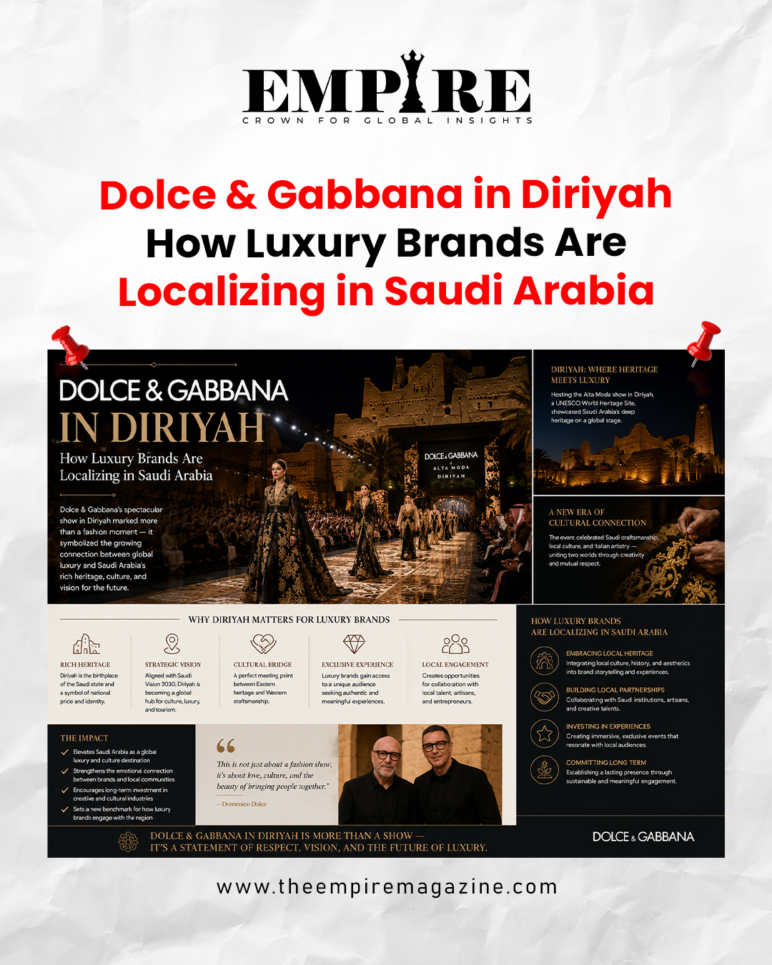 Dolce & Gabbana in Diriyah